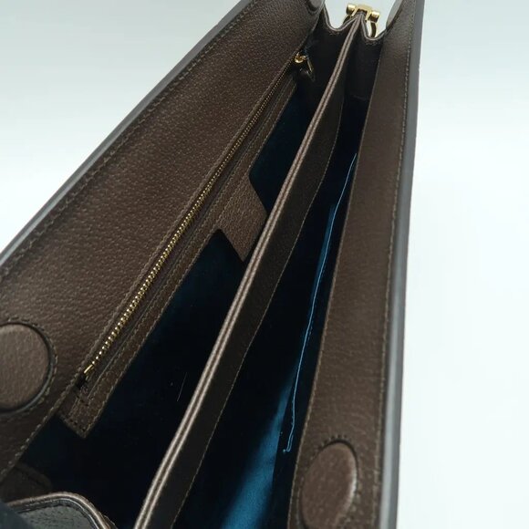 GUCCI Ophidia Chain Brown Canvas Shoulder Bag 1126-040125 - Picture 10 of 12